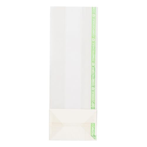 Restaurantware 3 x 2 x 8 In Clear Plastic Gusset Bread Bags, 100 Count - size: 3" x 2" x 8" - Wicker Dispensing