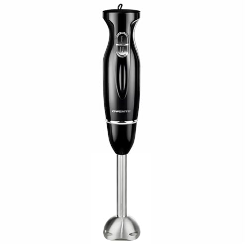 OVENTE Electric Corded Hand Blender, 300W with 2 Mixing Speeds Black HS560B - color: Black