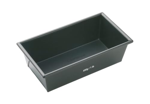 MasterClass KCMCHB41 1 lb Loaf Tin with PFOA Non Stick, Robust 1 mm Carbon Steel, 15 x 9 cm Small Bread Pan, Grey - size: 1 lb (15 x 9 cm/6 x 3.5 inches)