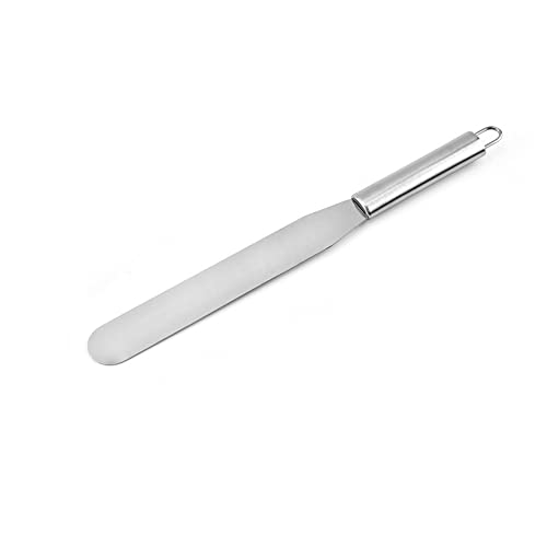 SEIWEI Cake Spatula Straight Palette Knives Smooth Icing Spatula Cupcake Cakes Decorating Home kitchen Baking Tool Silver (20.32cm/8inch) - size: 20.32cm/8inch