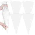 4 Pcs Large Reusable Piping Bags White Cloth Frosting Bags with Plastic Coating 24" Large Canvas Cake Decorating Bag Icing Piping Bag for Frosting, Icing, Cakes, Cupcakes, Cookies