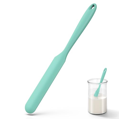 U-Taste Skinny Silicone Jar Spatula Scraper, 10in Sourdough Tool, Aqua Sky - color: Aqua Sky, size: 9.72 in