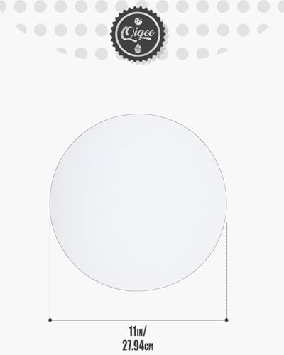 qiqee 11 Inch White Cake Boards Round 40-Packs Circles Rounds Base Food-Grade Cardboard Cake Plate（Thinner But Stronger） - color: White, size: 11 inch / 40Pcs