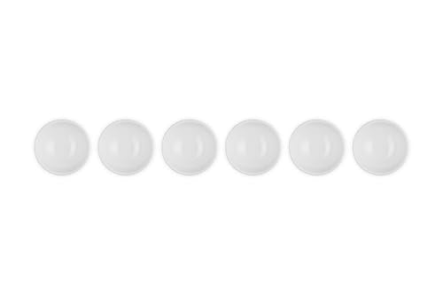 Le Creuset Stoneware Vancouver Pinch Bowls, Set of 6, White - color: White