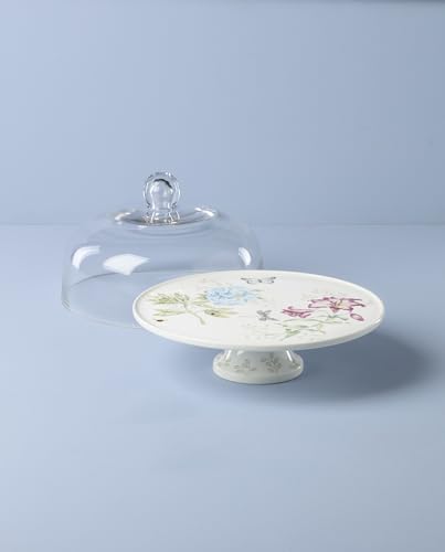 Lenox Butterfly Meadow 25th Anniversary Porcelain Cake Stand - style: Cake Platter