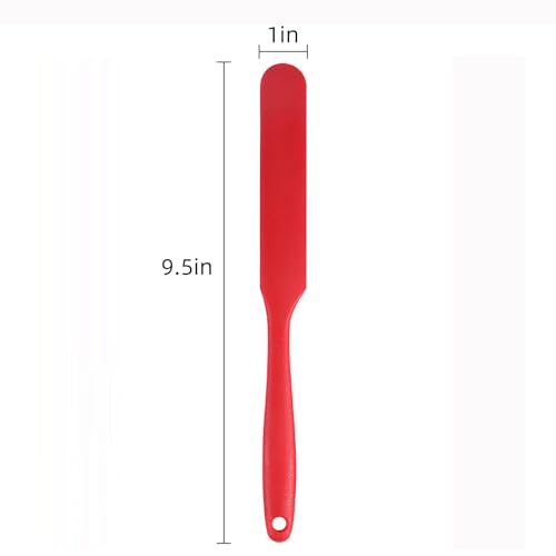 3 Pcs Jar Spatula,Sourdough Spatula with Long Handle,Silicone Skinny Spatulas Scraper for Jars
