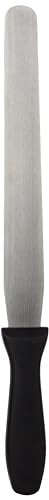 Fat Daddio's Stainless Steel Straight Spatula, 10 Inch, Black, Silver - size: 10 Inch, style: Straight Spatula