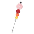 uxcell Cookie Scribe Tool Stainless Steel Icing Pin Lemon Beaded Pink - color: Pink