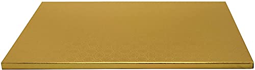 O'Creme Gold Rectangular Cake Drum Board Half Sheet 5-Pack - color: Gold, size: Full