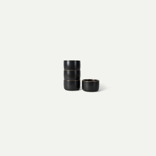 Mora Nano Ramekins Set of 4, 4oz Ceramic Pottery Sauce Cups - Microwave, Oven and Dishwasher Safe - Night - color: Night, size: Nano