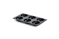 Lékué Platinum Silicone Donut Mold | 6 Non-Stick Holes For Baking - No Grease Needed | Pop-Out Oven Cake Molds | Heat-Resistant, Freezer Safe, Microwave Safe, Dishwasher Safe | Black - color: Black