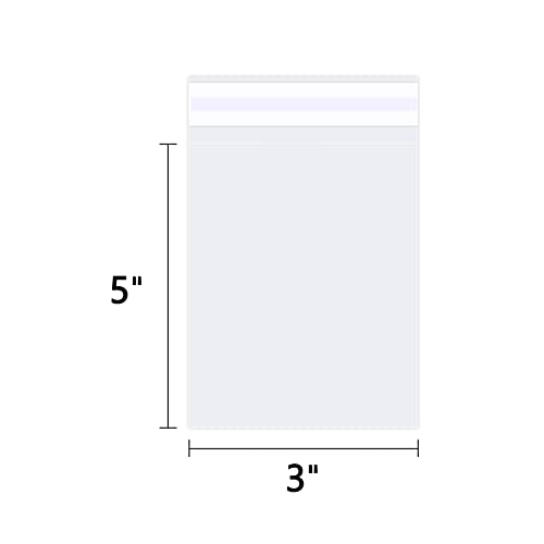 3" x 5" (1000 Count) Clear Small Cellophane Bags - color: 1000 Pack