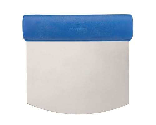 Matfer Bourgeat Stainless Steel Bench Scraper & Multi-Purpose Dough Cutter, Curved Edge, Rigid Edge - color: Rigid, size: Curved Edge