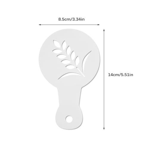 Flylin 25Pcs Plastic Coffee Stencils, Latte Art Mold Templates