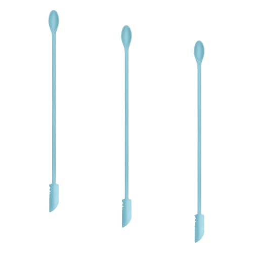 9 Pieces Mini Silicone Spatula-Makeup Spatula-Small Silicone Spatula-Thin Spatula Set for Skinny Openings-Abnaok Tiny Scraper for Jar,Kitchen Bottles,Cosmetic (Pack of 3) - size: 2*5 (Pack of 3)