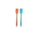 Silicone brush, Oil Brush for BBQ Kitchen Cooking Baking and Grilling (2 PCS,blue&orange) - color: blue&orange