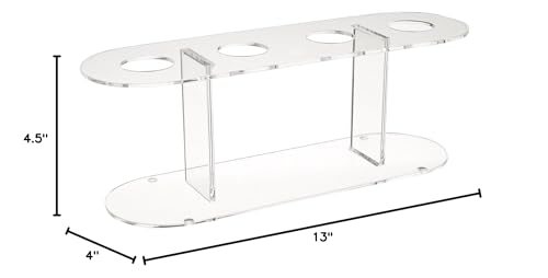 Winco Acrylic 4-Hole Ice Cream Cone Stand,Clear,Medium