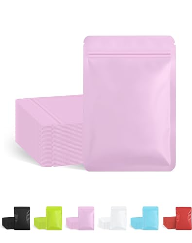 FireKylin 100 Pcs Resealable Bags for Small Business (Pink, 5.5" X 7.8") - color: Pink, size: 5.5" X 7.8"