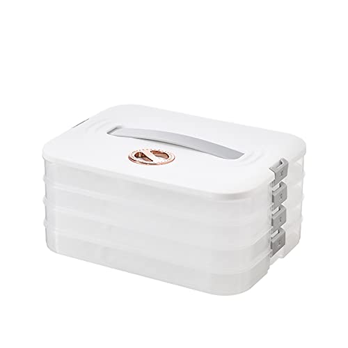 4-Layer Food Storage Containers with Lids Dumpling Storage Box