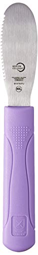 Mercer Culinary Millennia Wavy Edge Spreader, 3.5 Inch Blade, Purple Handle - color: Purple, size: 3.5-Inch Wavy Edge Spreader