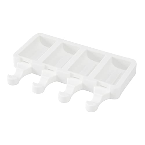Restaurantware White Silicone Popsicle Mold, 4 Cavities, Cylinder, 1 Ct - size: 1 Count, style: Cylinder
