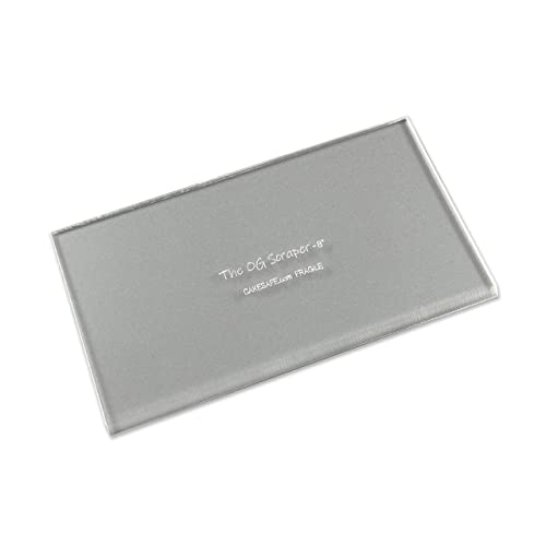 CAKESAFE 8 Inch OG Scraper-Clear Acrylic Cake, Icing, and Butter Cream Smoother with Beveled Edge - size: 8" OG Scraper