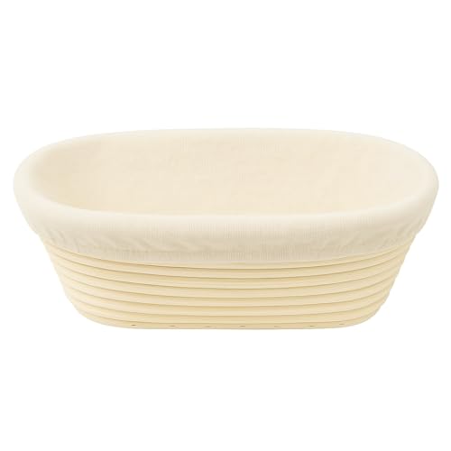 Saint Germain Bakery 10-Inch Oval Banneton Proofing Basket with Liner