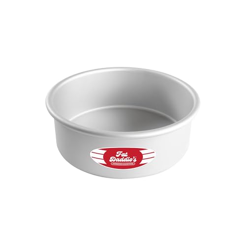 Fat Daddio's PRD-83 Anodized Aluminum Round Cake Pan, 8 x 3 Inch, Silver - size: 8 x 3 Inch, style: 3" Depth