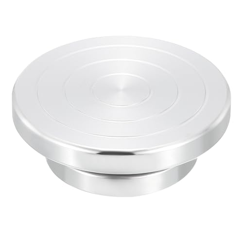 PATIKIL Turntable Sculpting Wheel, 4 Inch Dia Pottery Clay Rotation Turn Table Double Sided for Cake Decorating Paint Spraying Painting Crafting Projects - size: 4"