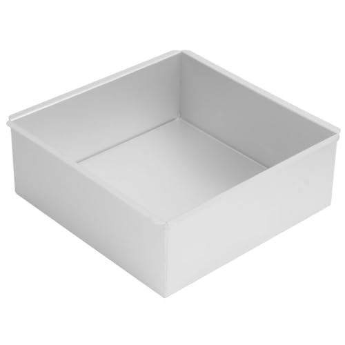Square Cake Mould with Removable Bottom, Anodized Aluminum Baking Pan for Mousse Cake, Bread and Cheesecake, 22 x 22 x 7.8 cm