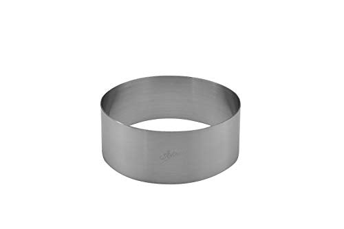 Ateco Round Cake Ring Dessert Mold, 1.75" High x 4.75" Diameter, Stainless Steel - size: 1.75" High x 4.75" Diameter