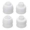uxcell 4Pcs Piping Tip Coupler Plastic 3 and 1 Color Couplers Icing White - color: White