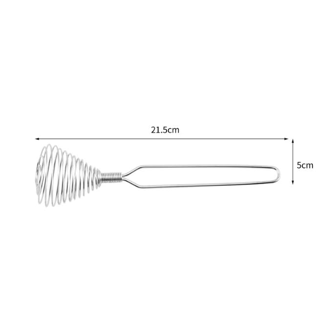 Mini French Spring Whisk,Stainless Steel Manual Eggbeater Hand Egg Mixer Whisk Blender Stirring Beater Cream Frother Flour Stirrer for Kitchen