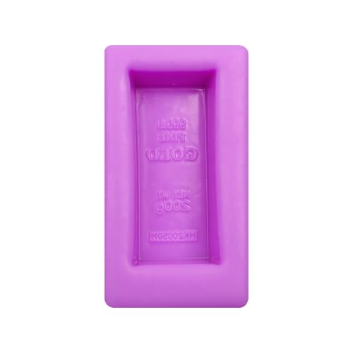 Gold Bar Silicone Fondant Molds Cake Decoration Chocolate Molds for Crafts Birthday Party Candy Cookies Gum Epoxy Resin Polymer Clay Set of 2