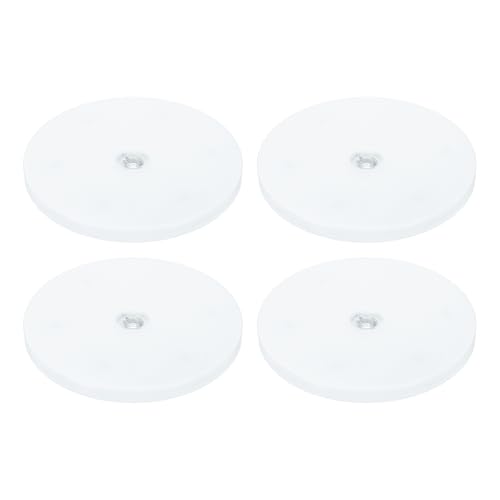 uxcell 4Pack Acrylic Lazy Susan Turntable, 6" Spinner Lazy Susan Turntable Organizer, Acrylic Ball Bearing Rotating Tray for Pantry Spice Rack Decorating, White - size: 6"