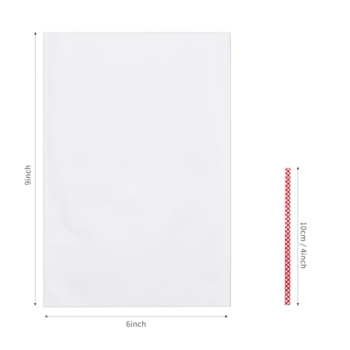200 PCS Transparent Clear Cellophane Bags 6x9 Inches With Ties for Cookies, Gifts, Products, Candy, Favors - Resealable Packaging - size: 200 Count (Pack of 1)