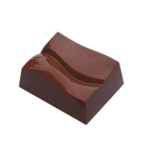 Grainrain Plastic Chocolate Molds Wavy Candy Molds Plastic Polycarbonate Chocolate Molds Clear Hard DIY Pastry Baking Tool (S5-19376) - color: S5-19376