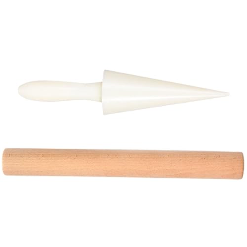 PRETYZOOM Egg Roll Mold Cone Mold with Wood Stick Multi Color