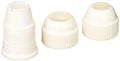 Ateco 3-Piece Medium Plastic Coupler - Fits Medium and Standard Size Decorating Tips