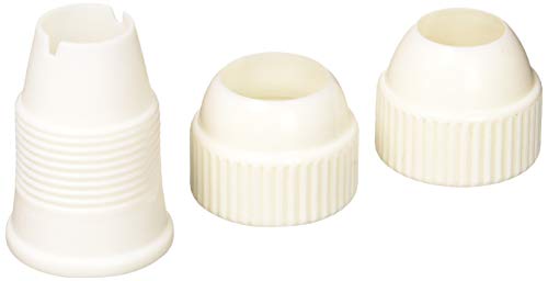 Ateco 3-Piece Medium Plastic Coupler - Fits Medium and Standard Size Decorating Tips