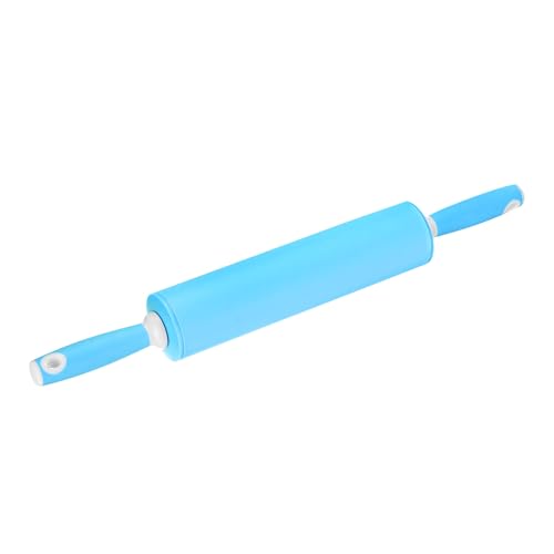 HARFINGTON Silicone Rolling Pins for Baking 20.5 Inch Rubber Handle Non-Stick Rolling Pin Small Roller Playdough Rolling Pins for Dough Pizza Pastry Fondant Kitchen, Blue - color: Blue