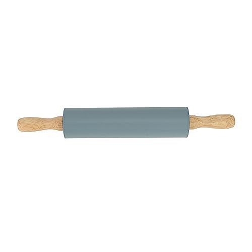 Large Silicone Rolling Pin Pastry Baking Mat Set for Kitchen (Grey) - color: Gray