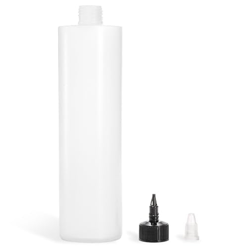 Bekith 12 Pack 16oz Condiment Squeeze Bottles with Twist Top Caps, Empty Squeeze Bottles Plastic Squirt Bottle for Icing, Cookie Decorating, Sauces, Arts and Crafts