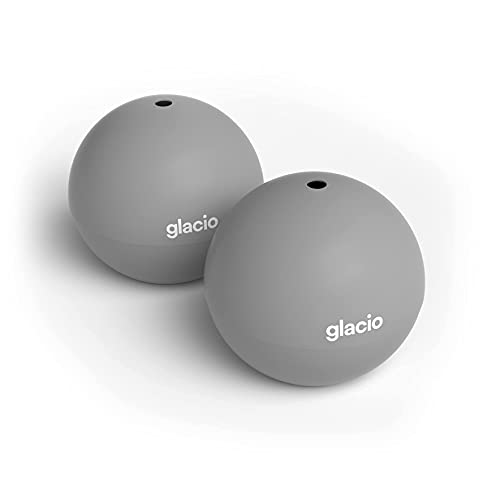 Round Ice Cube Molds, Large Whiskey Ice Ball Maker, Slow Melting - color: Ultra Clear 2PC (Gray)