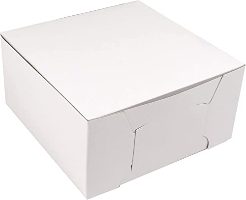 O'Crème White Cake Boxes 14x14x5 Inch Pastry Containers Pack of 5 - size: 14" x 14"