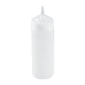 Restaurantware 12 Ounce Condiment Squeeze Bottle 1 With Lid Plastic Squeeze Bottle - Precison Dispensing Tip Flexible Clear Plastic Squeeze Bottle For Sauces For Sauces Spreads Or Condiments - size: 12 Ounces