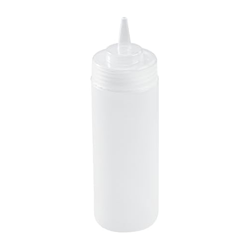 Restaurantware 12 Ounce Condiment Squeeze Bottle 1 With Lid Plastic Squeeze Bottle - Precison Dispensing Tip Flexible Clear Plastic Squeeze Bottle For Sauces For Sauces Spreads Or Condiments - size: 12 Ounces