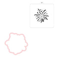 Cookie Cutter and Stencil Bundle Royal Icing Cookies Stencils Paint Your Own Biscuit Bakery Starter Kits Royal Icing Fondant Cutters Birthday Wedding Holiday Cookies Painting Coloring Pages Comb - style: Fireworks
