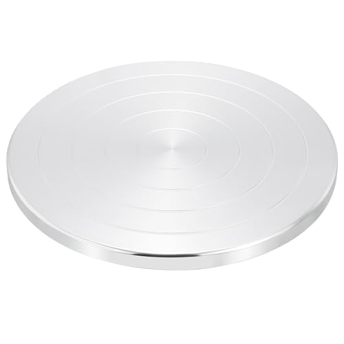 PATIKIL Turntable Sculpting Wheel, 10 Inch Dia Pottery Clay Rotation Turn Table Double Sided for Cake Decorating Paint Spraying Painting Crafting Projects - size: 10"