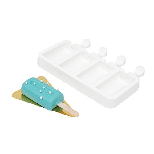 Restaurantware White Silicone Popsicle Mold, 4 Cavities, Cylinder, 1 Ct - size: 1 Count, style: Cylinder